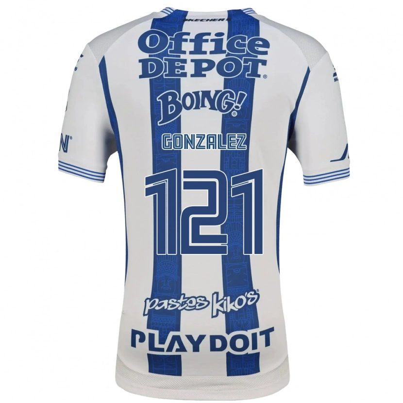 Danxen Homem Camisola Cristian González #121 Branco Azul Marinho Principal 2026/27 Camisa
