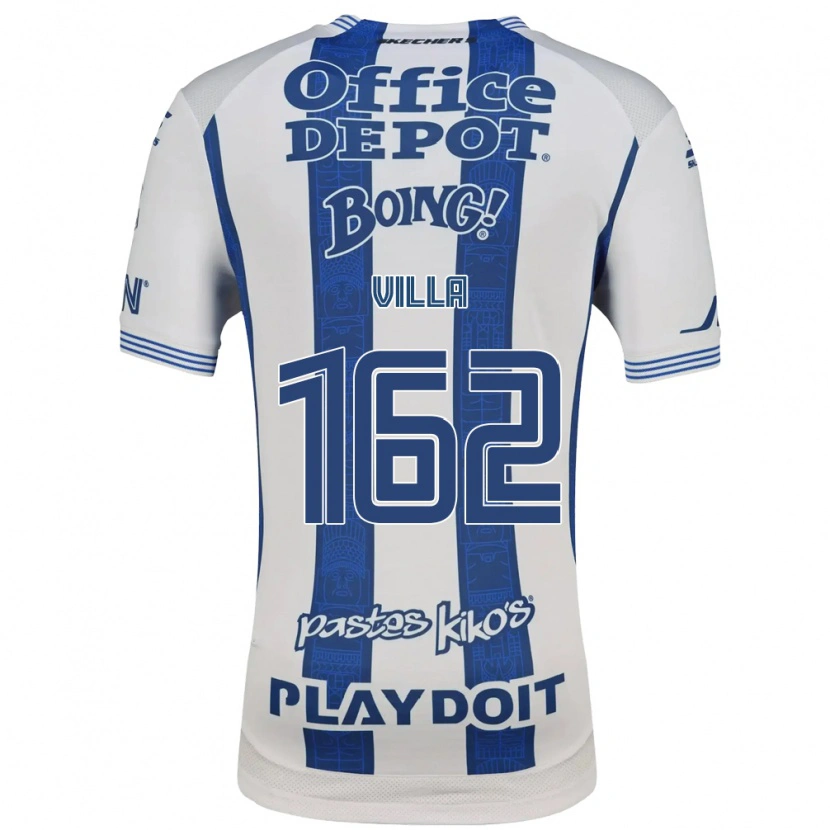 Danxen Homem Camisola Adrián Villa #162 Branco Azul Marinho Principal 2026/27 Camisa