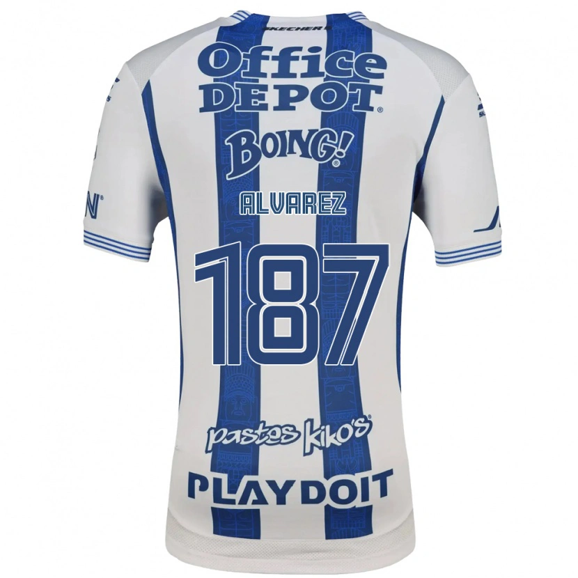 Danxen Homem Camisola Gael Álvarez #187 Branco Azul Marinho Principal 2026/27 Camisa