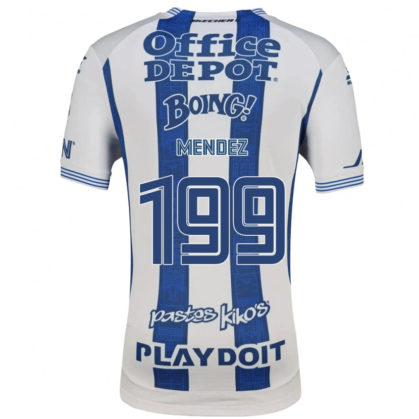Danxen Homem Camisola Daniel Méndez #199 Branco Azul Marinho Principal 2026/27 Camisa