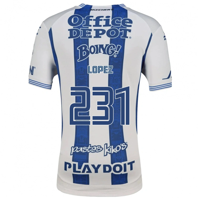 Danxen Homem Camisola Víctor López #231 Branco Azul Marinho Principal 2026/27 Camisa