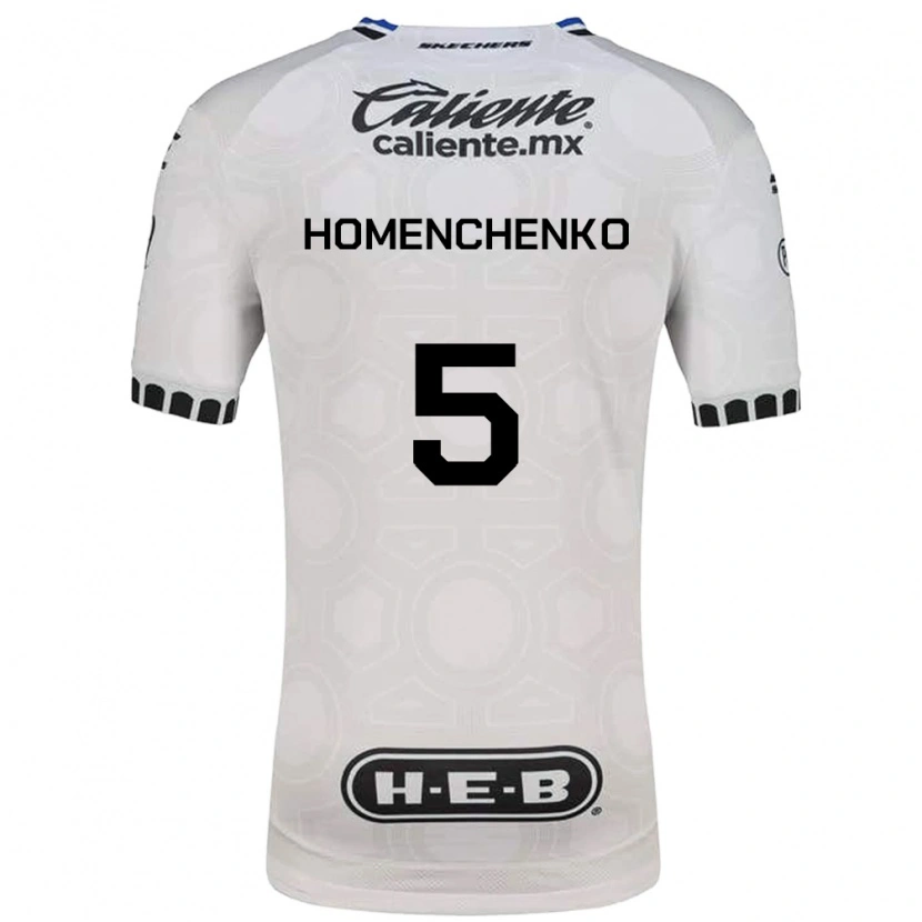 Danxen Homem Camisola Santiago Homenchenko #5 Branco Preto Azul Principal 2026/27 Camisa