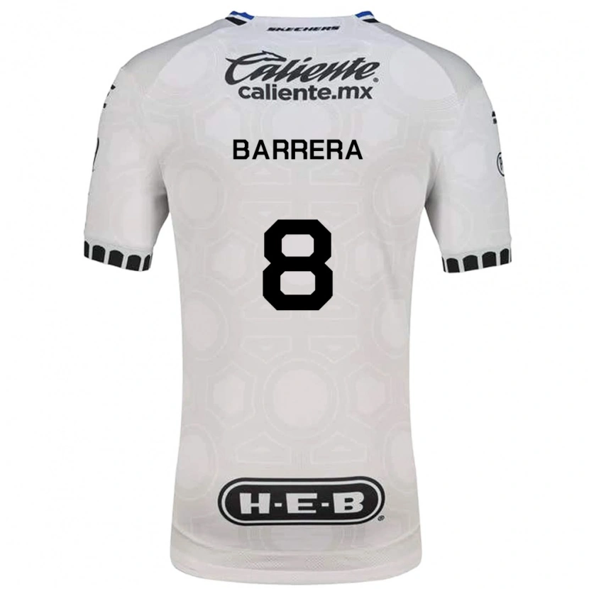Danxen Homem Camisola Pablo Barrera #8 Branco Preto Azul Principal 2026/27 Camisa