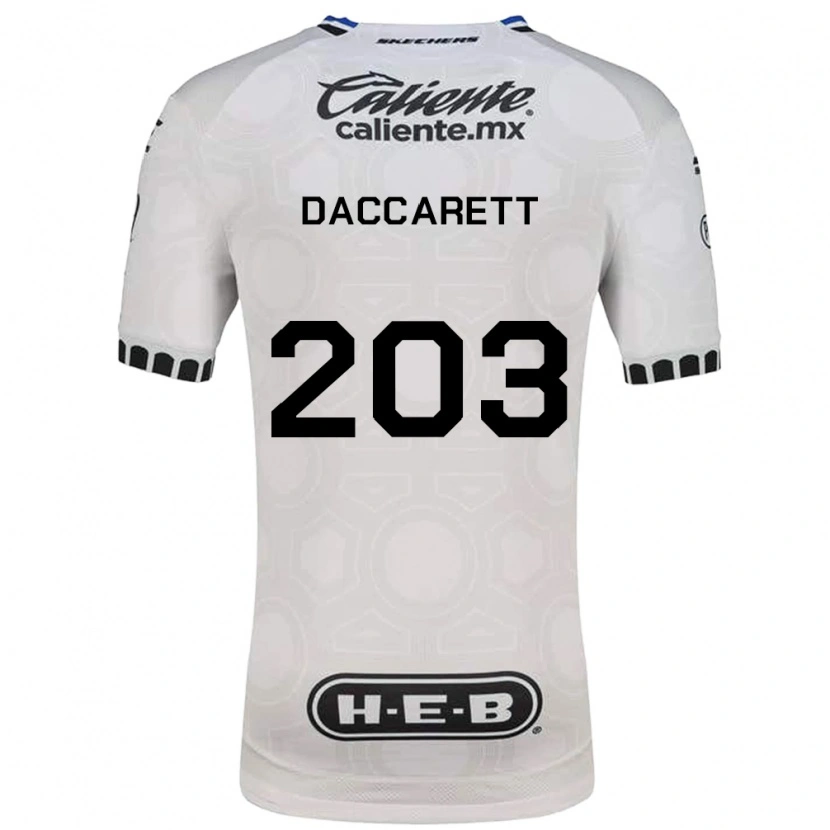 Danxen Homem Camisola Juan Daccarett #203 Branco Preto Azul Principal 2026/27 Camisa