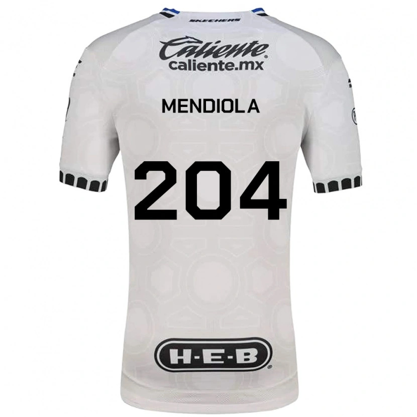 Danxen Homem Camisola Carlos Mendiola #204 Branco Preto Azul Principal 2026/27 Camisa