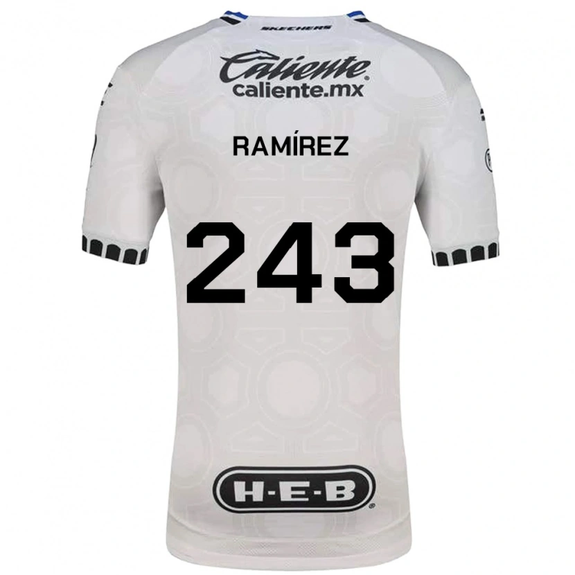 Danxen Homem Camisola Eleazar Ramírez #243 Branco Preto Azul Principal 2026/27 Camisa