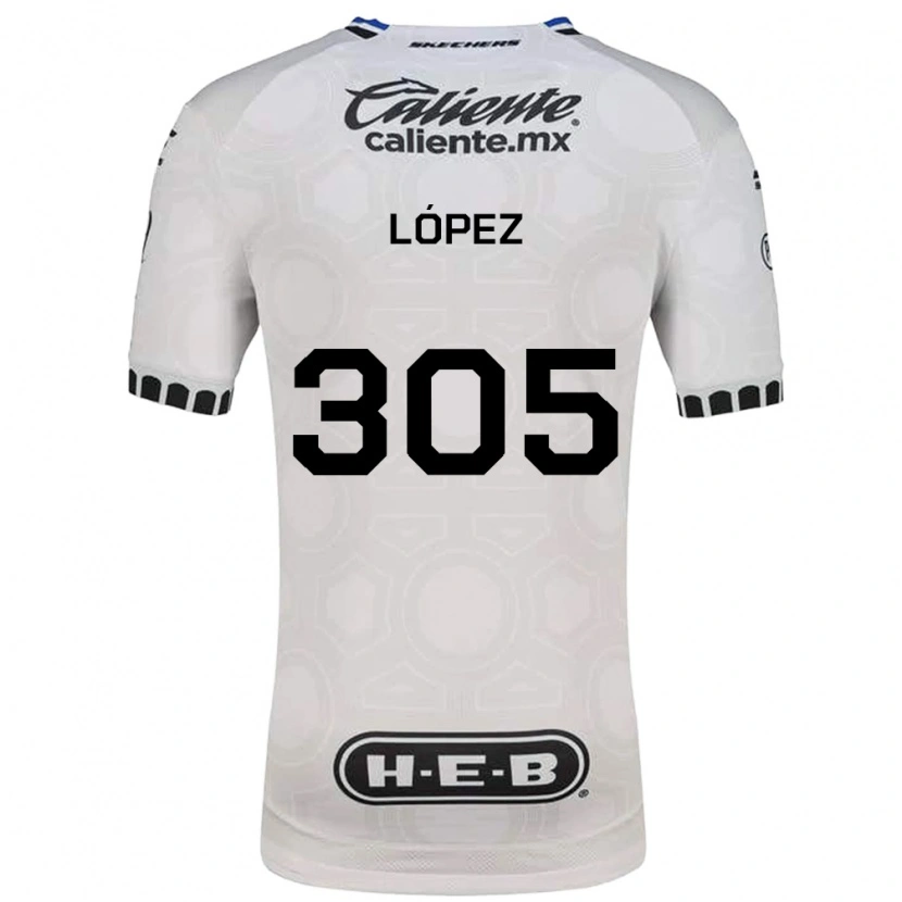 Danxen Homem Camisola Noé López #305 Branco Preto Azul Principal 2026/27 Camisa