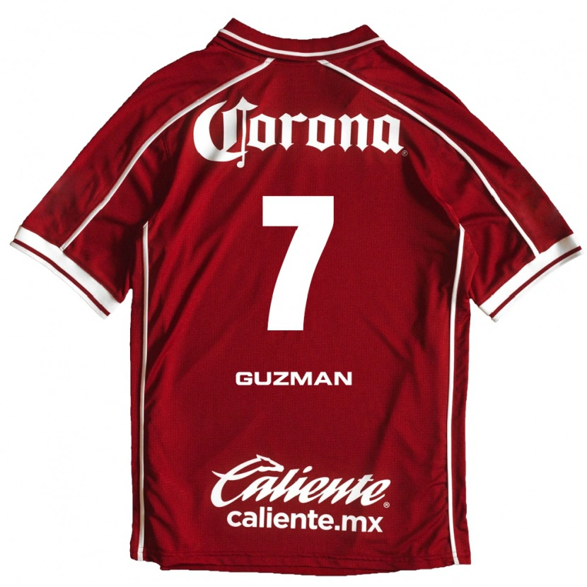 Danxen Homem Camisola Víctor Guzmán #7 Branco Vermelho Principal 2026/27 Camisa