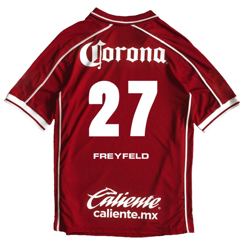 Danxen Homem Camisola Emiliano Freyfeld #27 Branco Vermelho Principal 2026/27 Camisa