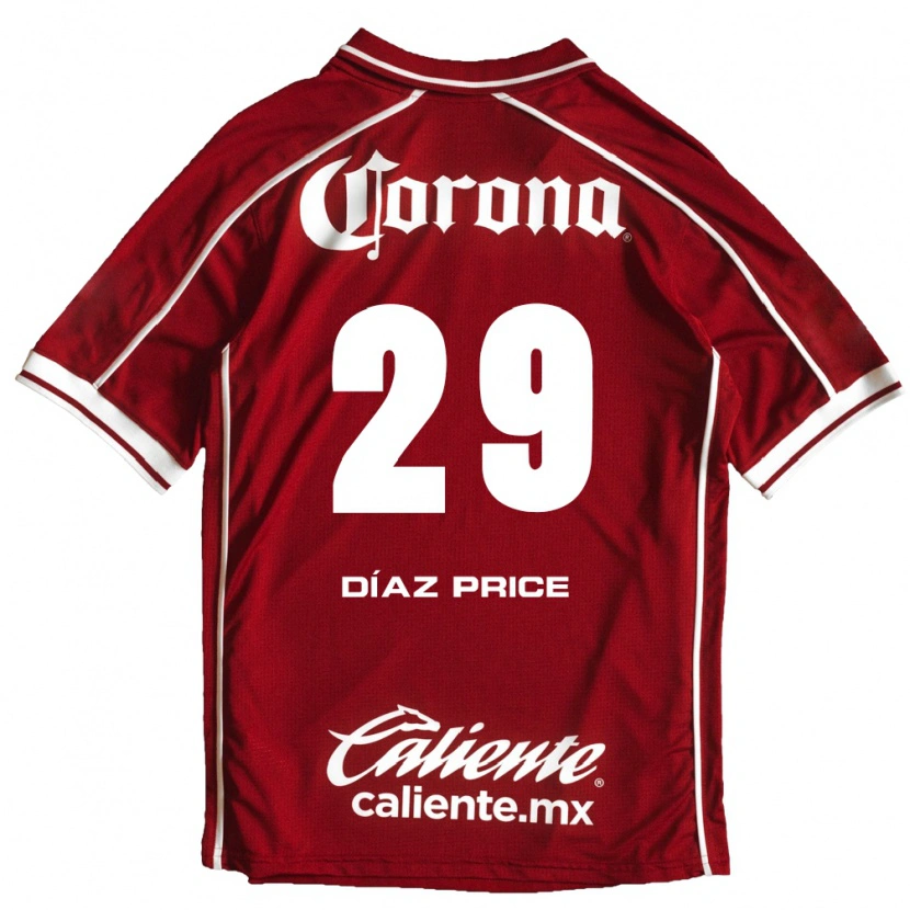 Danxen Homem Camisola Jorge Díaz Price #29 Branco Vermelho Principal 2026/27 Camisa