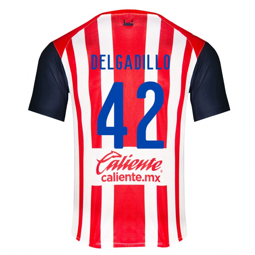 Danxen Homem Camisola Diego Delgadillo #42 Vermelho Preto Branco Principal 2026/27 Camisa