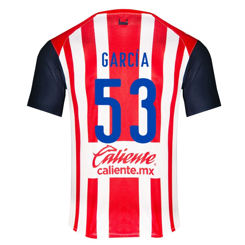 Danxen Homem Camisola Uziel García #53 Vermelho Preto Branco Principal 2026/27 Camisa