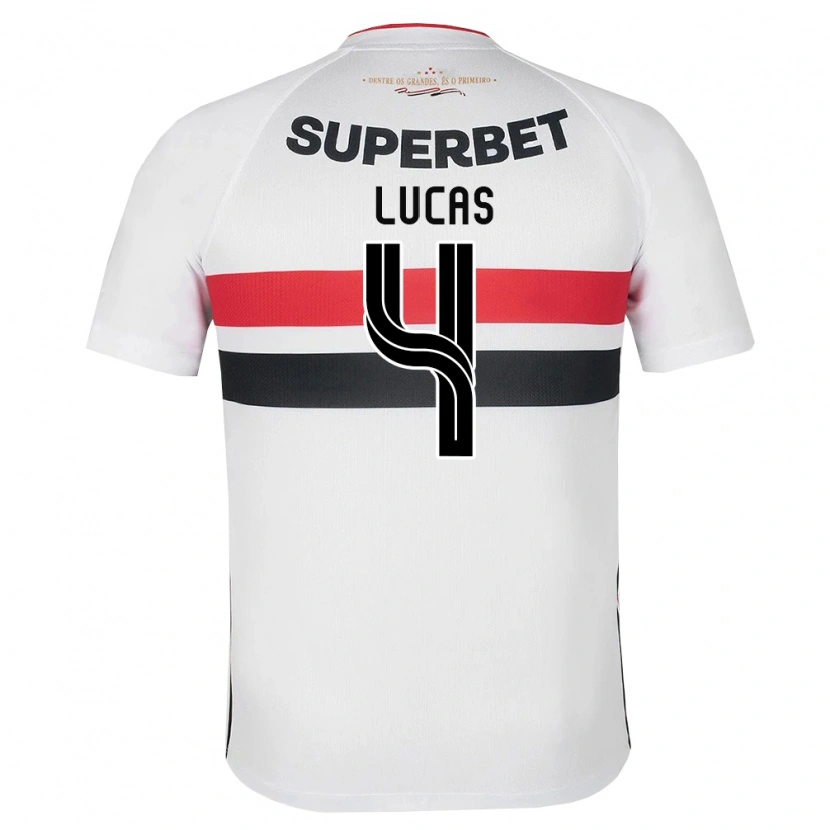Danxen Homem Camisola Lysander Lucas #4 Branco Vermelho Preto Principal 2026/27 Camisa