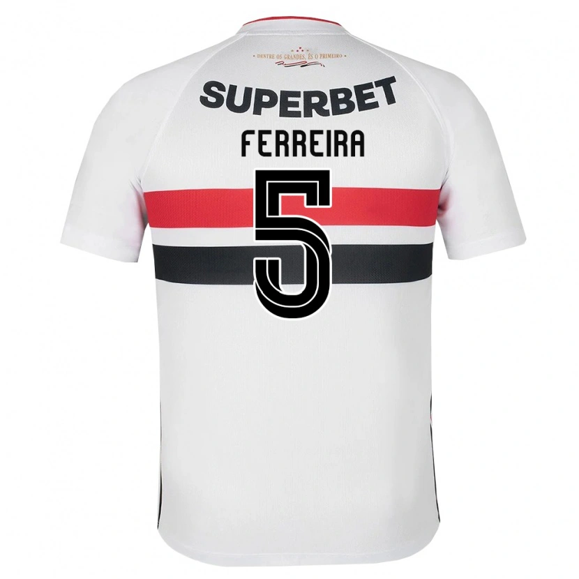 Danxen Homem Camisola Matheus Ferreira #5 Branco Vermelho Preto Principal 2026/27 Camisa