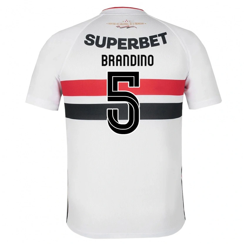 Danxen Homem Camisola Kika Brandino #5 Branco Vermelho Preto Principal 2026/27 Camisa