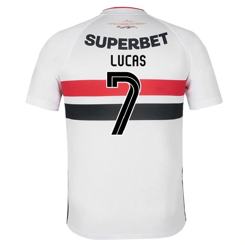 Danxen Homem Camisola Lucas Moura #7 Branco Vermelho Preto Principal 2026/27 Camisa