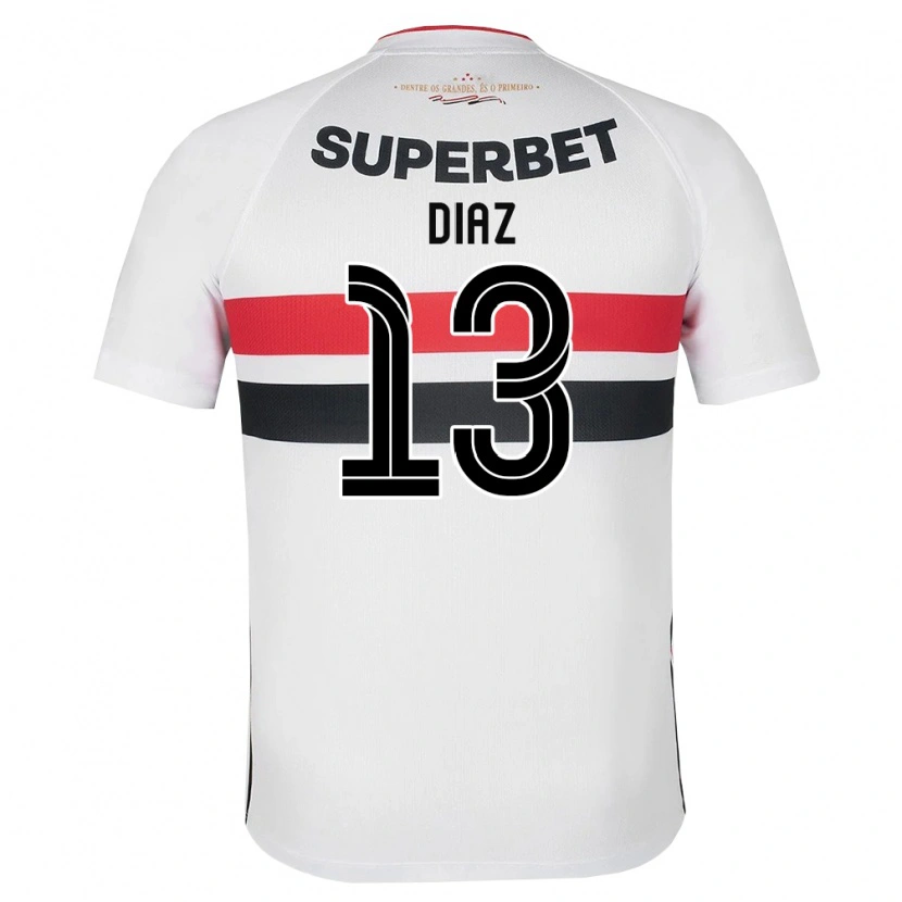 Danxen Homem Camisola Enzo Díaz #13 Branco Vermelho Preto Principal 2026/27 Camisa
