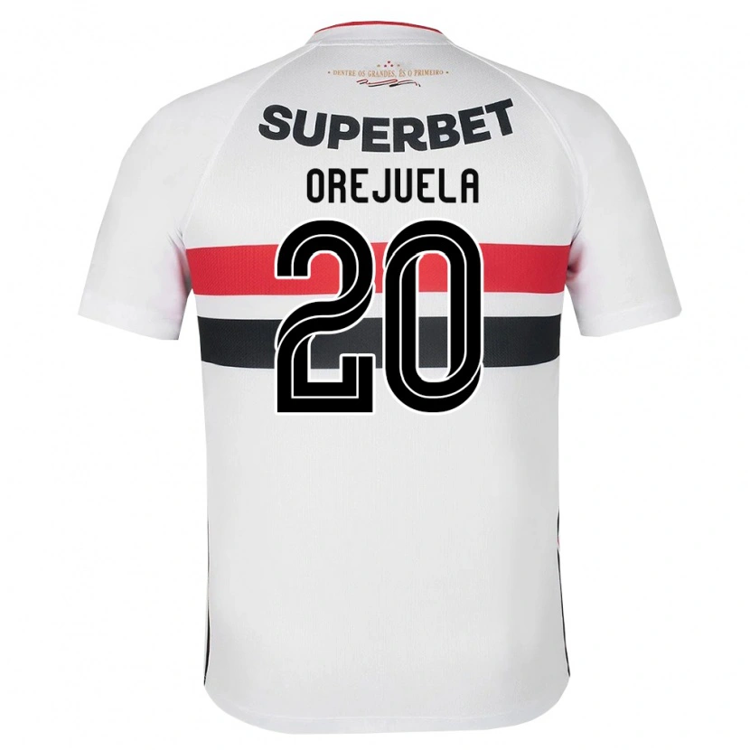 Danxen Homem Camisola Luis Manuel Orejuela #20 Branco Vermelho Preto Principal 2026/27 Camisa
