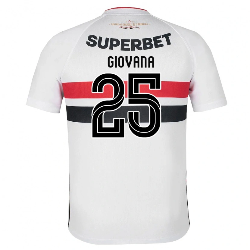 Danxen Homem Camisola Giovana #25 Branco Vermelho Preto Principal 2026/27 Camisa