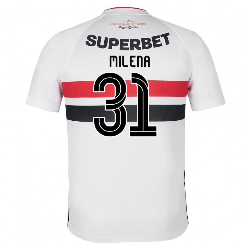 Danxen Homem Camisola Milena #31 Branco Vermelho Preto Principal 2026/27 Camisa