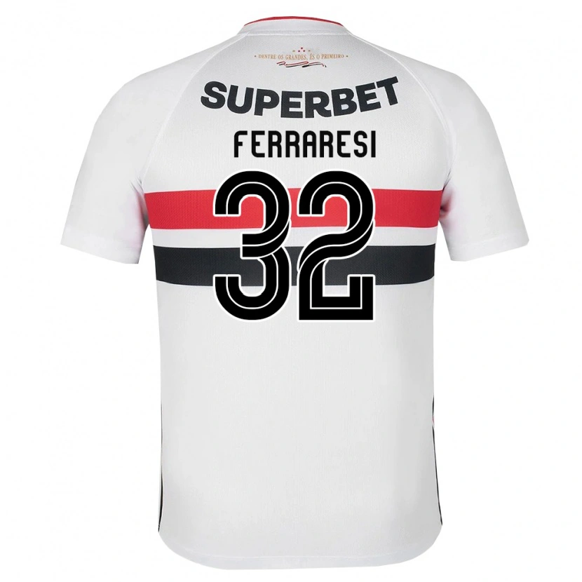 Danxen Homem Camisola Nahuel Ferraresi #32 Branco Vermelho Preto Principal 2026/27 Camisa