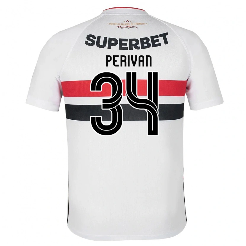 Danxen Homem Camisola Perivan Dos Santos #34 Branco Vermelho Preto Principal 2026/27 Camisa