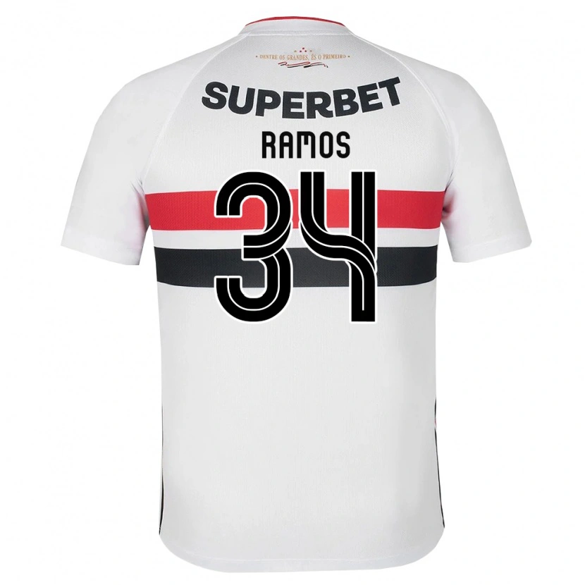Danxen Homem Camisola Raí Ramos #34 Branco Vermelho Preto Principal 2026/27 Camisa