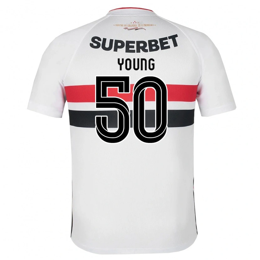 Danxen Homem Camisola Young Navarro Moraes #50 Branco Vermelho Preto Principal 2026/27 Camisa