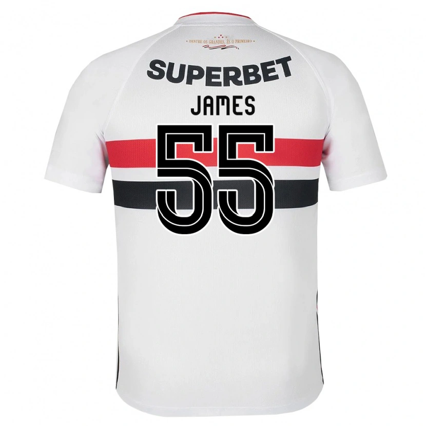 Danxen Homem Camisola James Rodriguez #55 Branco Vermelho Preto Principal 2026/27 Camisa