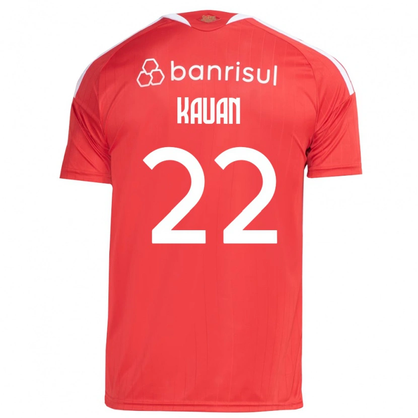 Danxen Homem Camisola Kauan Jesus Santos Oliveira #22 Vermelho Branco Principal 2026/27 Camisa