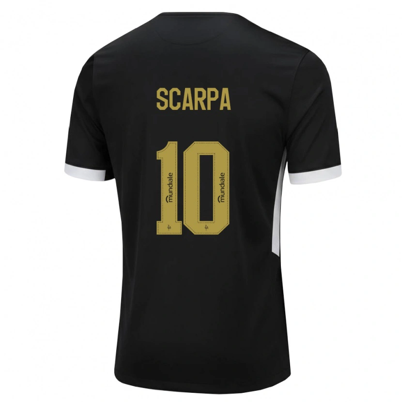 Danxen Homem Camisola Gustavo Scarpa #10 Preto Branco Amarelo Principal 2026/27 Camisa