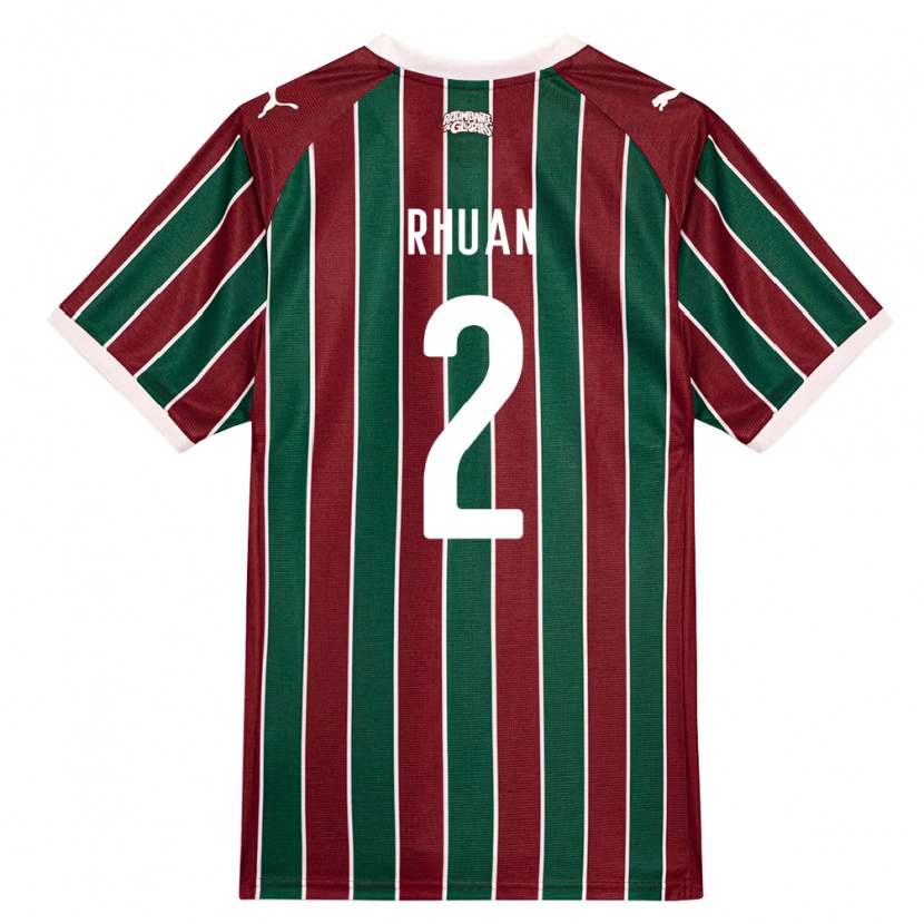 Danxen Homem Camisola Rhuan Allan Dourado Ribeiro #2 Verde Borgonha Branco Principal 2026/27 Camisa