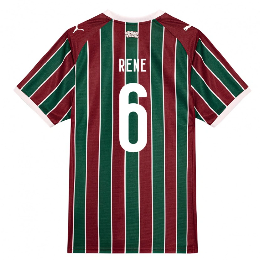 Danxen Homem Camisola Renê Rodrigues Martins #6 Verde Borgonha Branco Principal 2026/27 Camisa