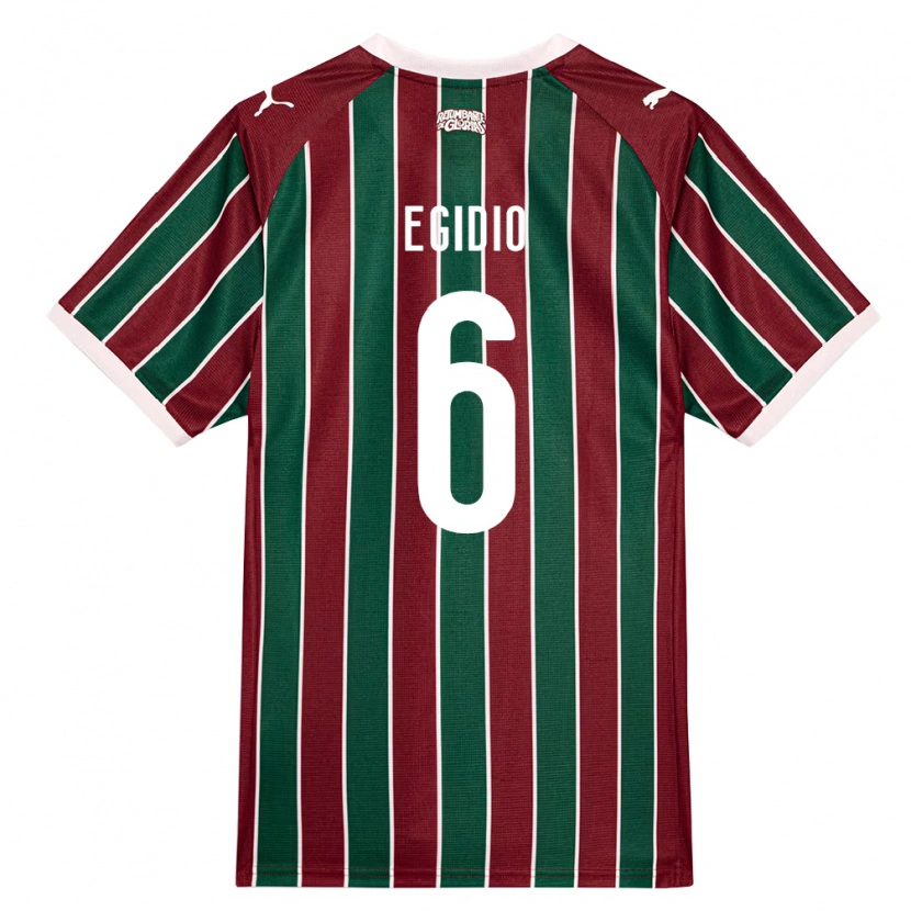 Danxen Homem Camisola Egidio #6 Verde Borgonha Branco Principal 2026/27 Camisa