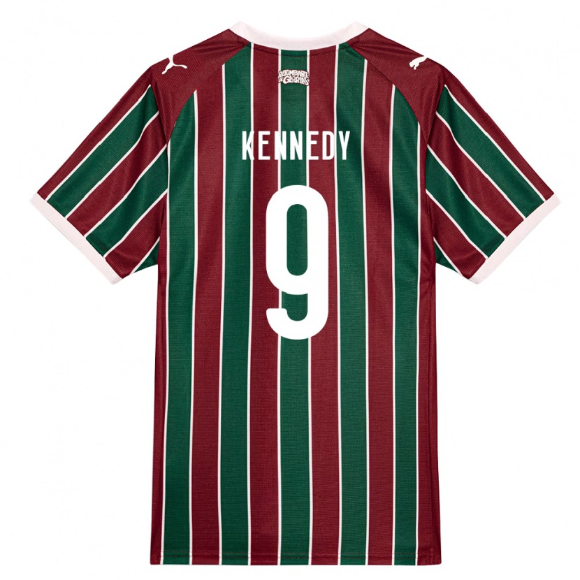 Danxen Homem Camisola John Kennedy #9 Verde Borgonha Branco Principal 2026/27 Camisa
