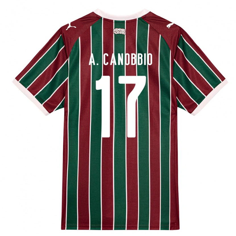 Danxen Homem Camisola Agustín Canobbio #17 Verde Borgonha Branco Principal 2026/27 Camisa