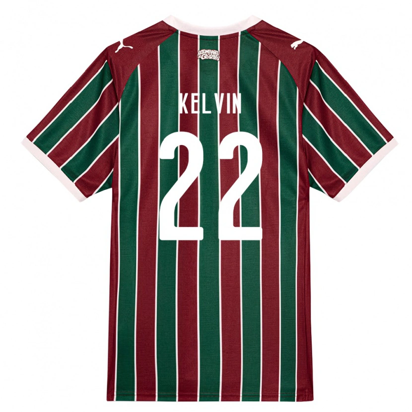 Danxen Homem Camisola Kelvin Moreira Sandim #22 Verde Borgonha Branco Principal 2026/27 Camisa