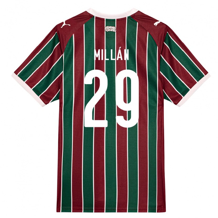 Danxen Homem Camisola Julián Millán #29 Verde Borgonha Branco Principal 2026/27 Camisa