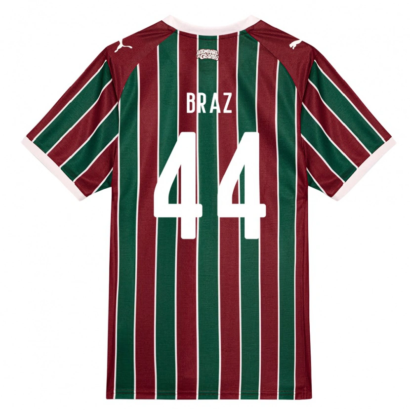 Danxen Homem Camisola David Braz #44 Verde Borgonha Branco Principal 2026/27 Camisa