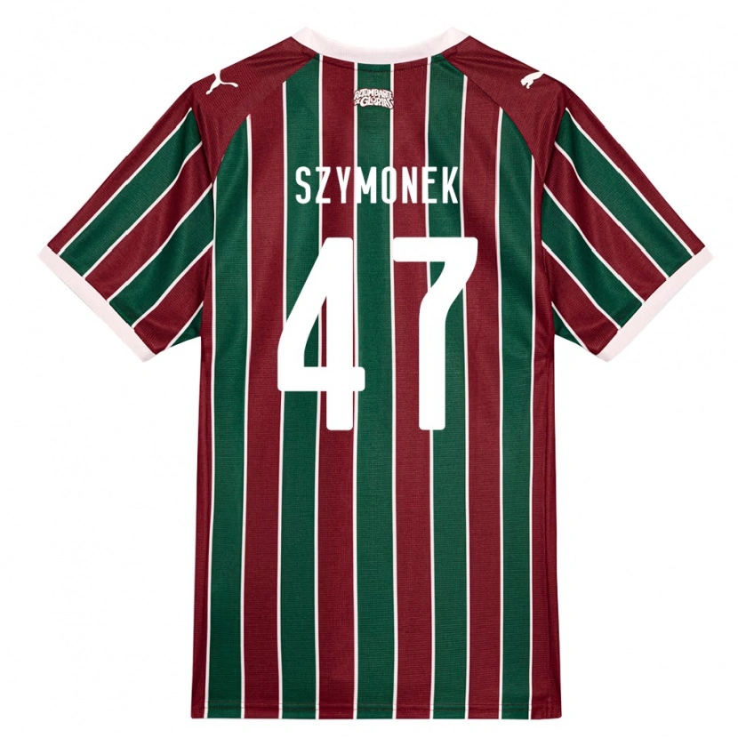 Danxen Homem Camisola Fábio Szymonek #47 Verde Borgonha Branco Principal 2026/27 Camisa