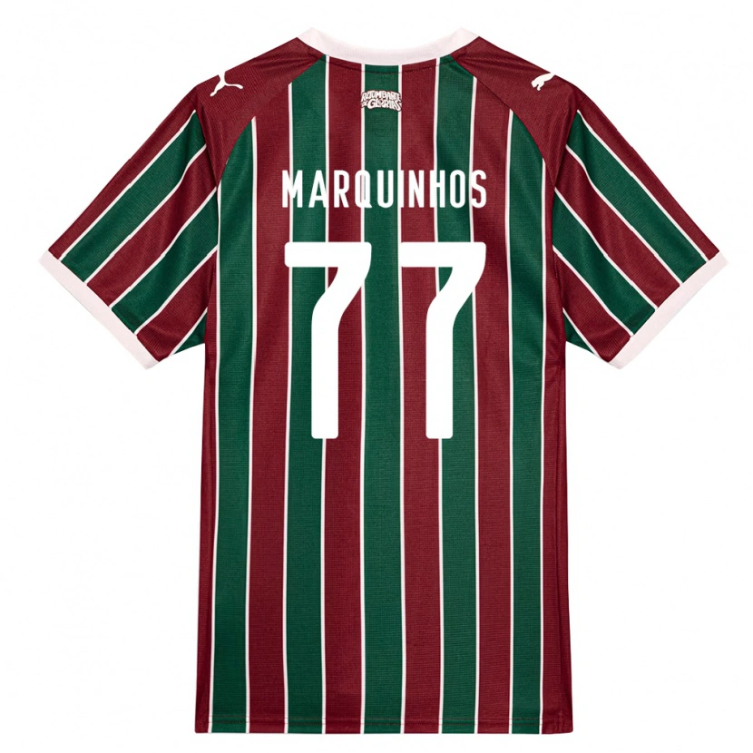 Danxen Homem Camisola Marquinhos #77 Verde Borgonha Branco Principal 2026/27 Camisa