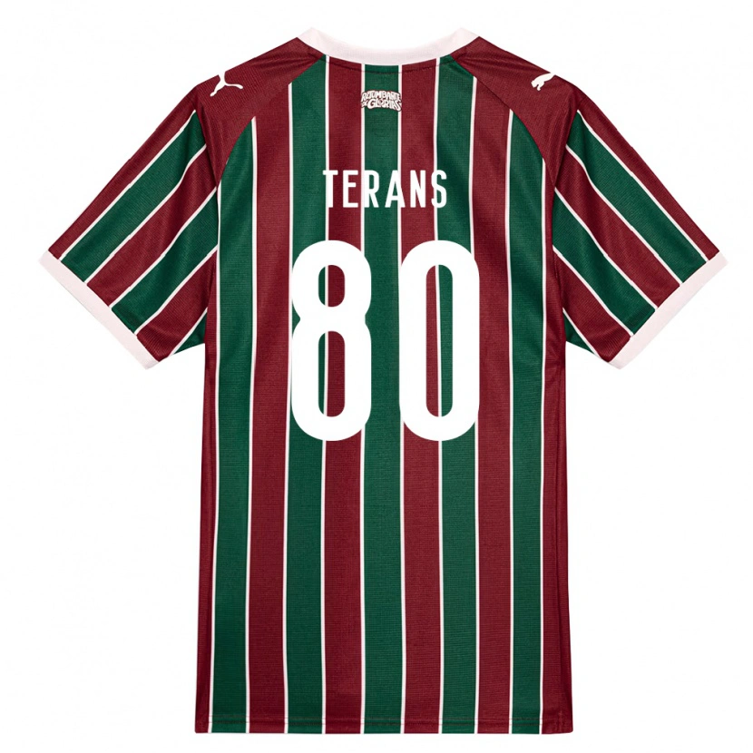 Danxen Homem Camisola David Terans #80 Verde Borgonha Branco Principal 2026/27 Camisa
