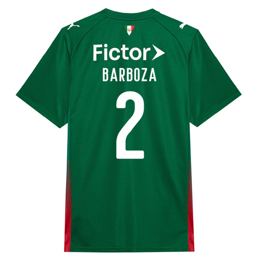 Danxen Homem Camisola Alexander Barboza #2 Verde Vermelho Branco Principal 2026/27 Camisa