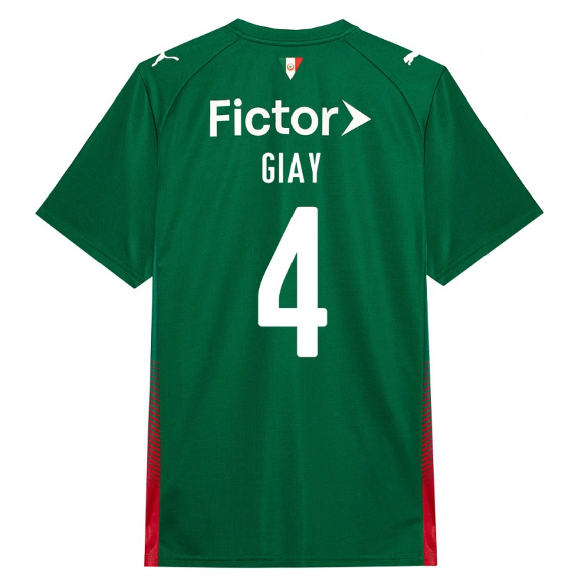 Danxen Homem Camisola Agustín Giay #4 Verde Vermelho Branco Principal 2026/27 Camisa