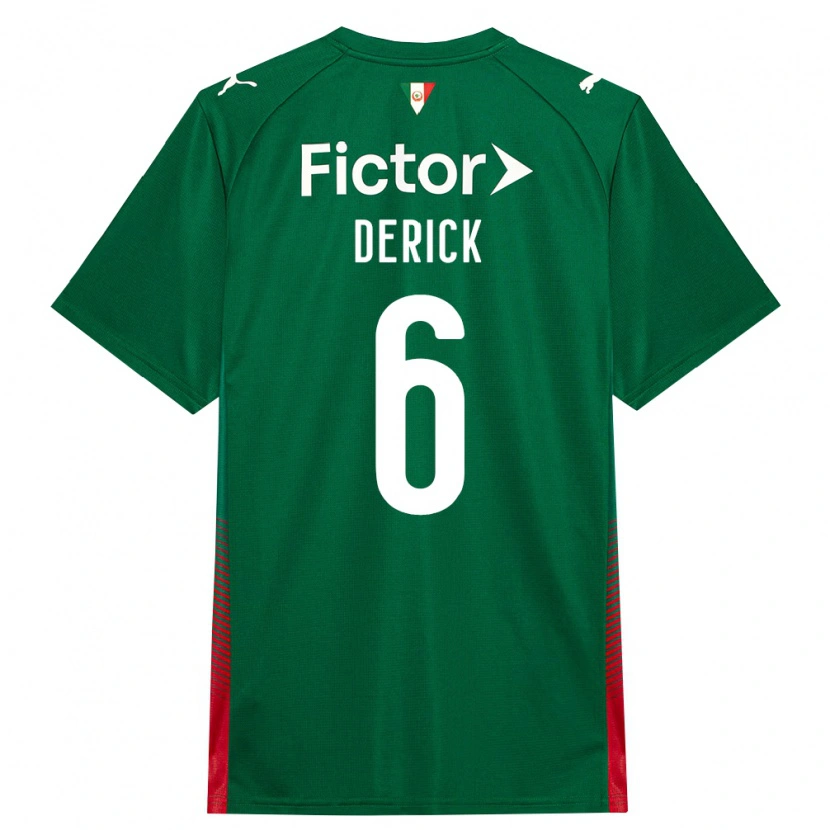 Danxen Homem Camisola Derick Araújo Campos #6 Verde Vermelho Branco Principal 2026/27 Camisa