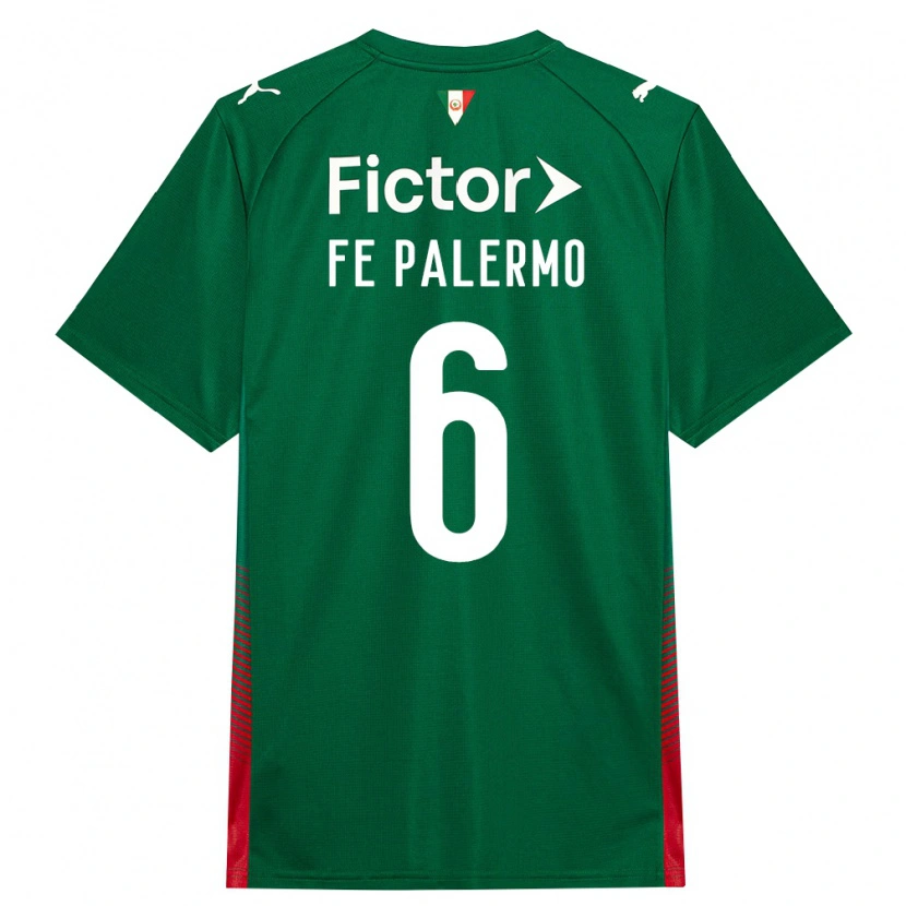 Danxen Homem Camisola Fe Palermo #6 Verde Vermelho Branco Principal 2026/27 Camisa