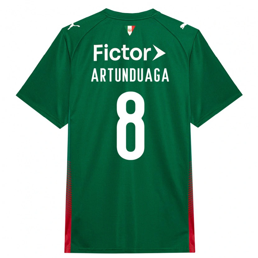 Danxen Homem Camisola Grover Artunduaga #8 Verde Vermelho Branco Principal 2026/27 Camisa