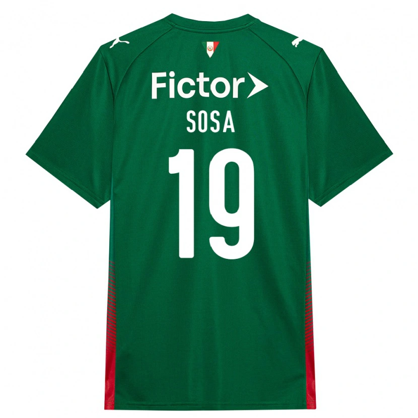 Danxen Homem Camisola Ramón Sosa #19 Verde Vermelho Branco Principal 2026/27 Camisa