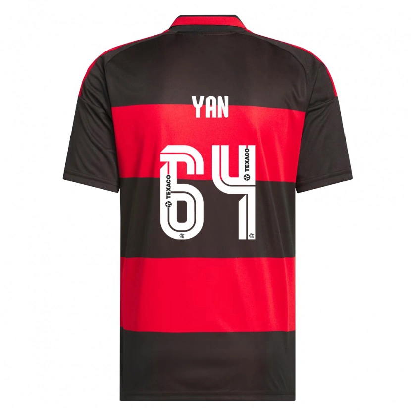 Danxen Homem Camisola Wallace Yan #64 Vermelho Preto Branco Principal 2026/27 Camisa