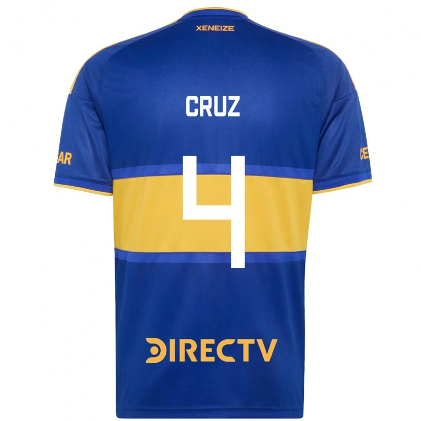 Danxen Homem Camisola Julieta Cruz #4 Azul Real Amarelo Principal 2026/27 Camisa